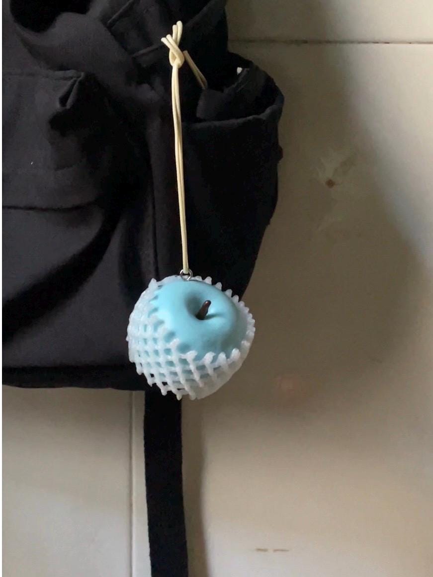 Handmade Realistic Apple Keychain, Handmade Fruit Bag Accessory,Gift For Her