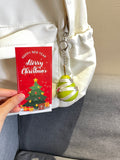 Artificial Pear Christmas Ornament, Ribbon Wrapped Fruit Bag Charm, Y2K Accessory