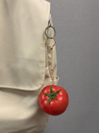Handmade Realistic Tomato Keychain, Fruit Bag Charm,Gift For Her
