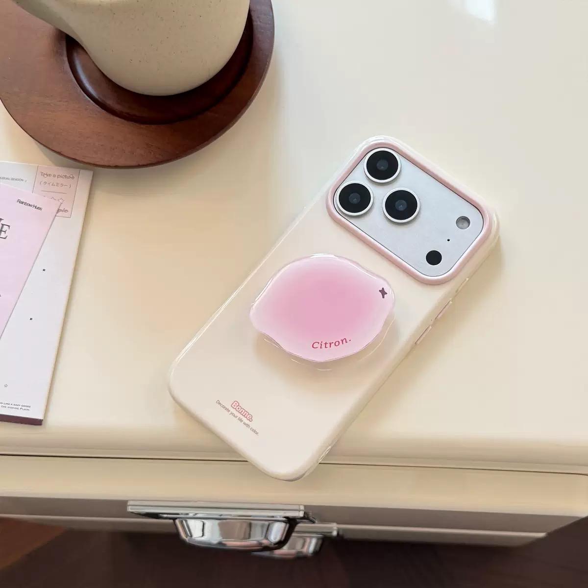 iPhone 18 Fruit Phone Case with Matching Grip, Y2K Kawaii Style