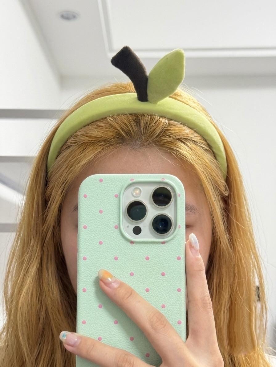Red Apple Headband, Fruit Headband, Y2K Headpiece, Cottagecore Fashion, Halloween Gift