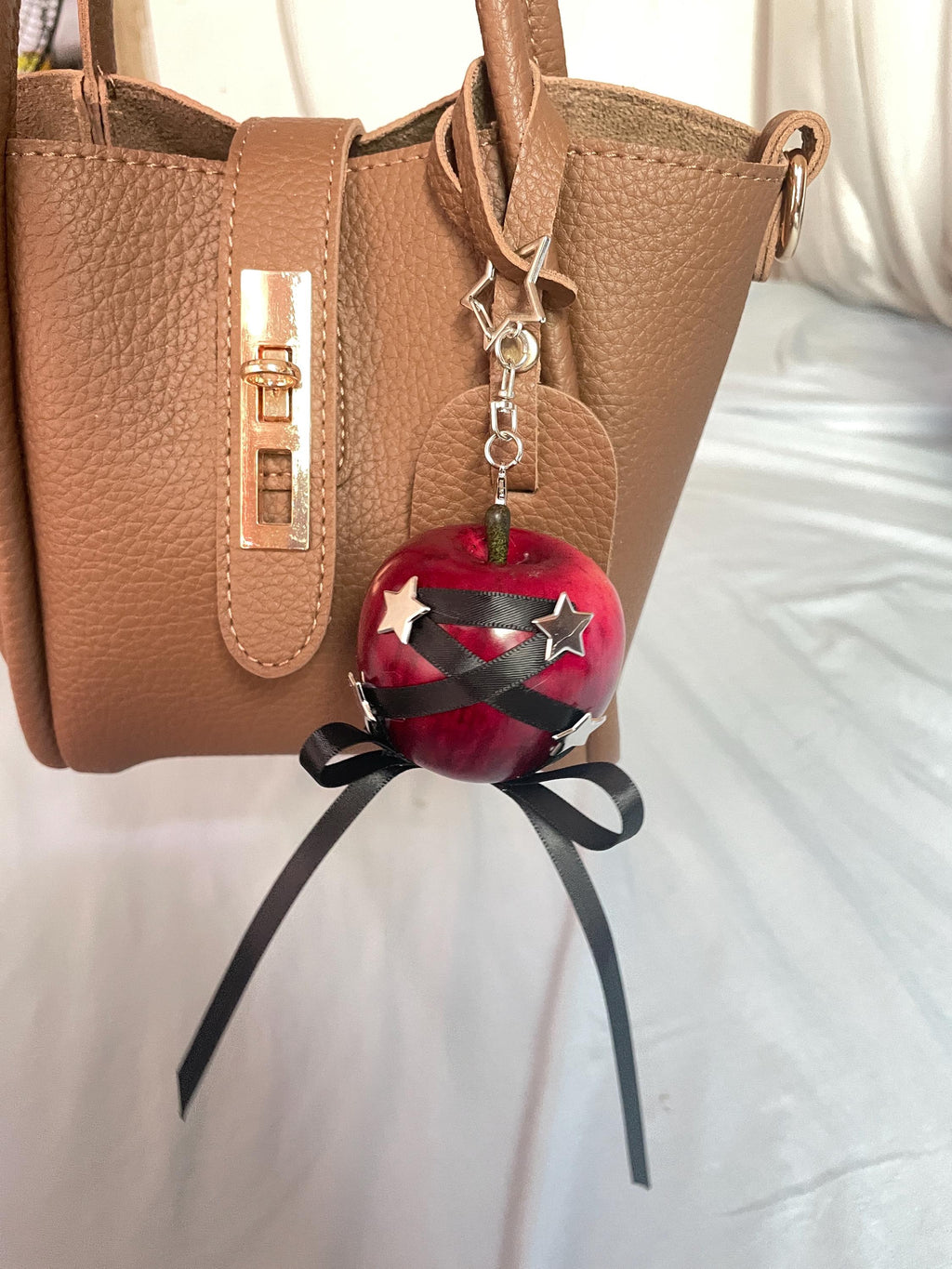 Handmade Realistic Apple Keychain, Fruit Bag Charm,gift for her