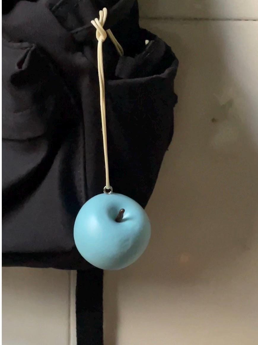 Handmade Realistic Apple Keychain, Handmade Fruit Bag Accessory,Gift For Her