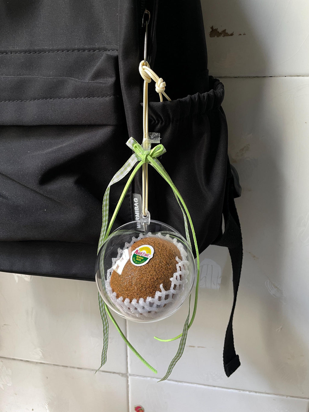 Realistic Kiwi Charm Keychain, Handmade Fruit Bag Accessory,Gift For Her