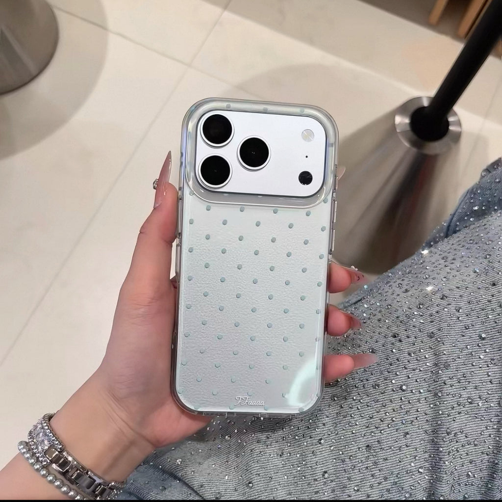 iPhone 18 Case, Polka Dot Acrylic Phone Cover