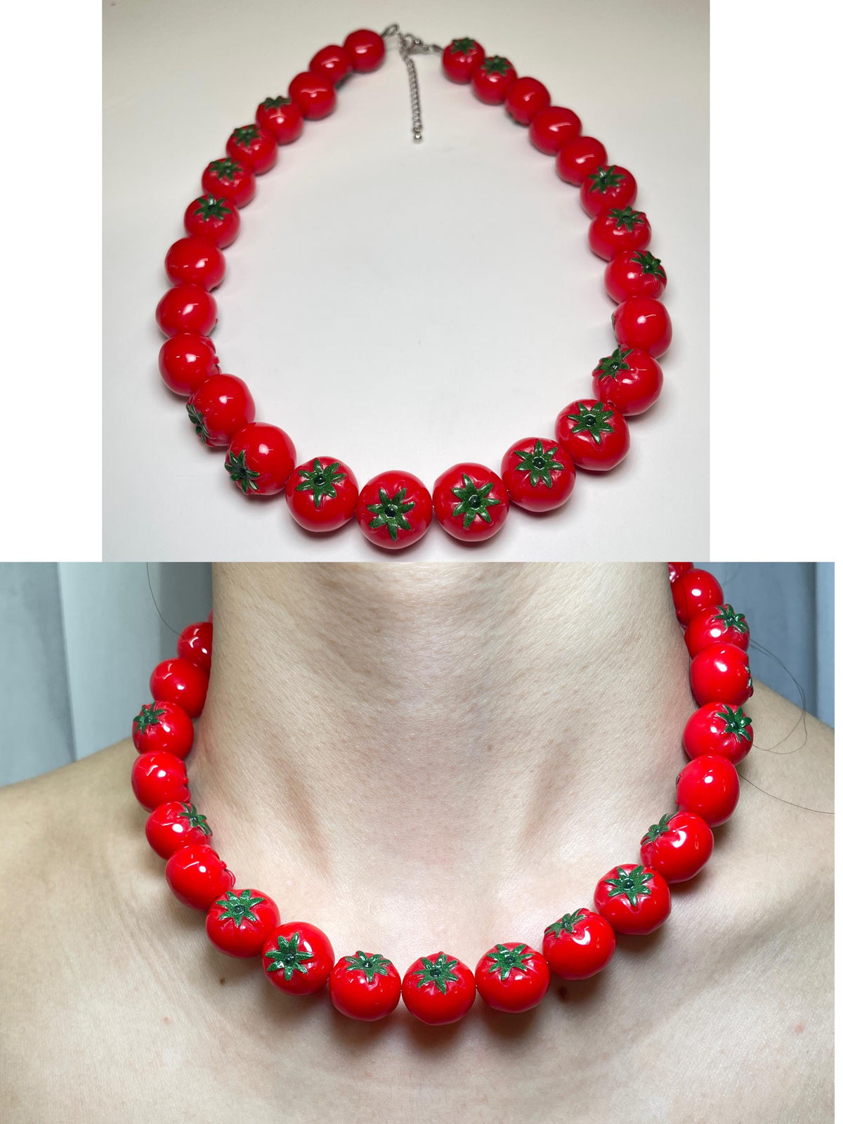 all Resin Fruit Necklace
