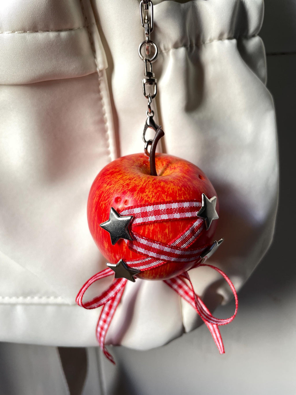 Handmade Realistic Apple Keychain, Fruit Bag Charm,gift for her