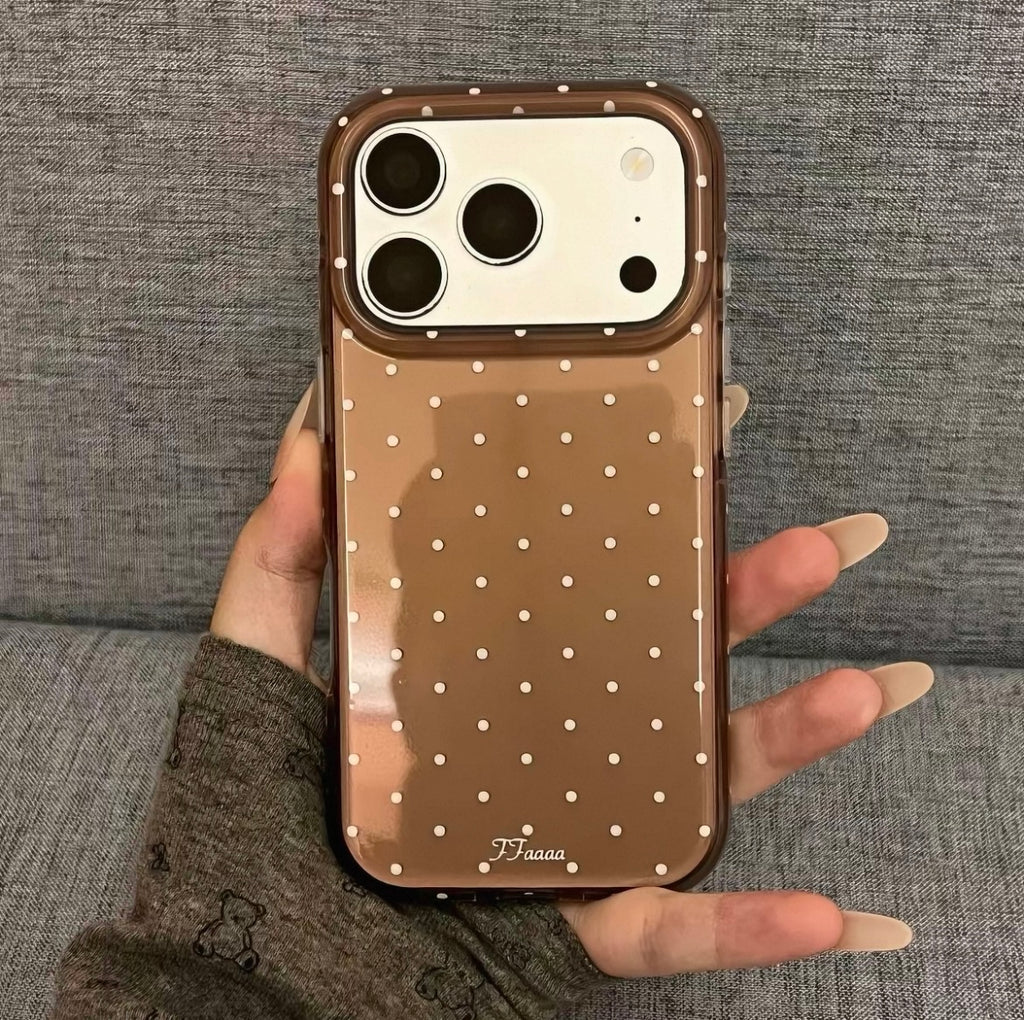 iPhone 18 Case, Polka Dot Acrylic Phone Cover