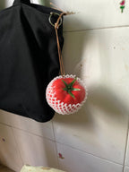 Handmade Realistic Tomato Keychain, Fruit Bag Charm,Gift For Her