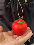 Handmade Realistic Tomato Keychain, Fruit Bag Charm,Gift For Her