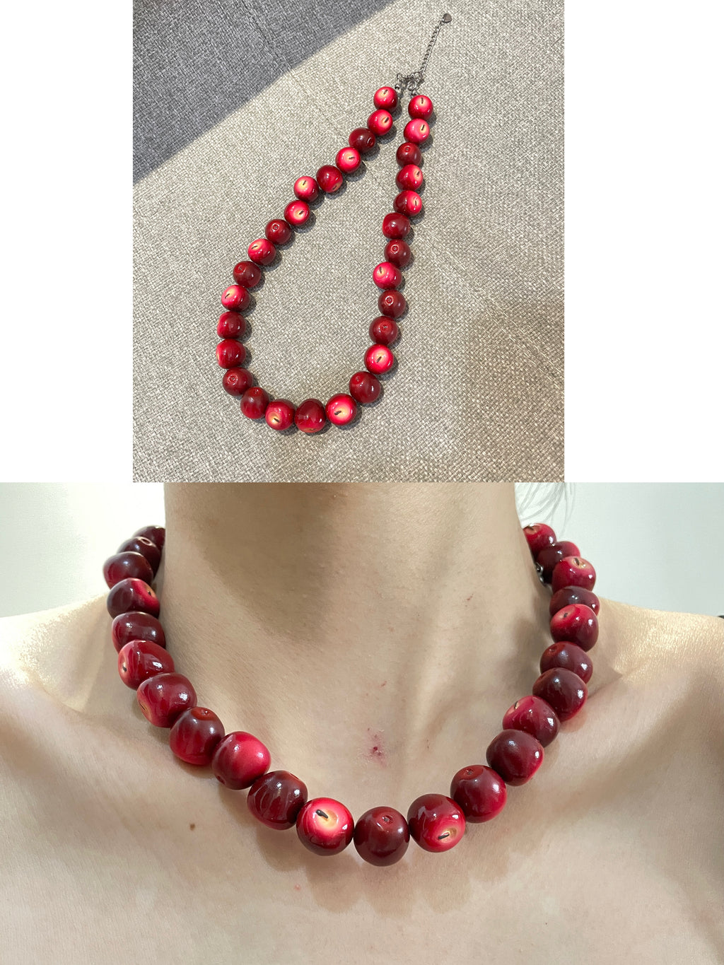 all Resin Fruit Necklace