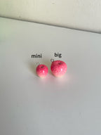 Handmade Resin Apple Earrings �?Fruit Jewelry Gift for Her, Teacher friendship Gift
