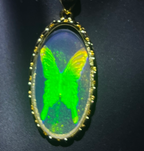 Holographic Butterfly Necklace, 3D Butterfly Pendant, Iridescent Jewelry, Unique Nature Inspired Gift