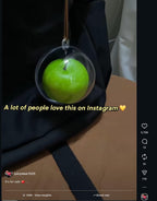Realistic Green Apple Keychains, Fruit Bag Charms, Fun Gift for Her,Teachers,Friends-Unique Eco