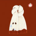 Apple Scarf with Apple Core & Stem Details, Y2K Fashion Accessory