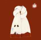 Apple Scarf with Apple Core & Stem Details, Y2K Fashion Accessory
