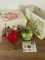 Ceramic Apple Night Light, Star Cutout, Christmas Gift