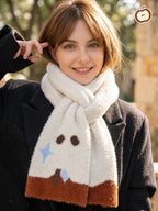 Apple Scarf with Apple Core & Stem Details, Y2K Fashion Accessory