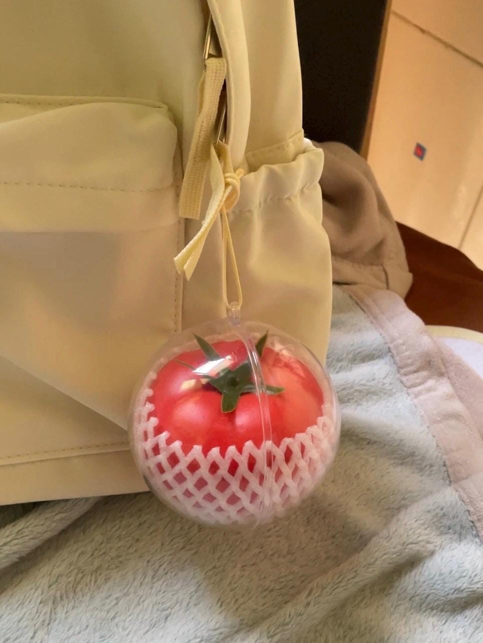 Handmade Realistic Tomato Keychain, Fruit Bag Charm,Gift For Her